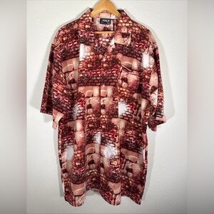 Vintage Y2K South Pole streetwear, wrinkle free button up short sleeve shirt XXL